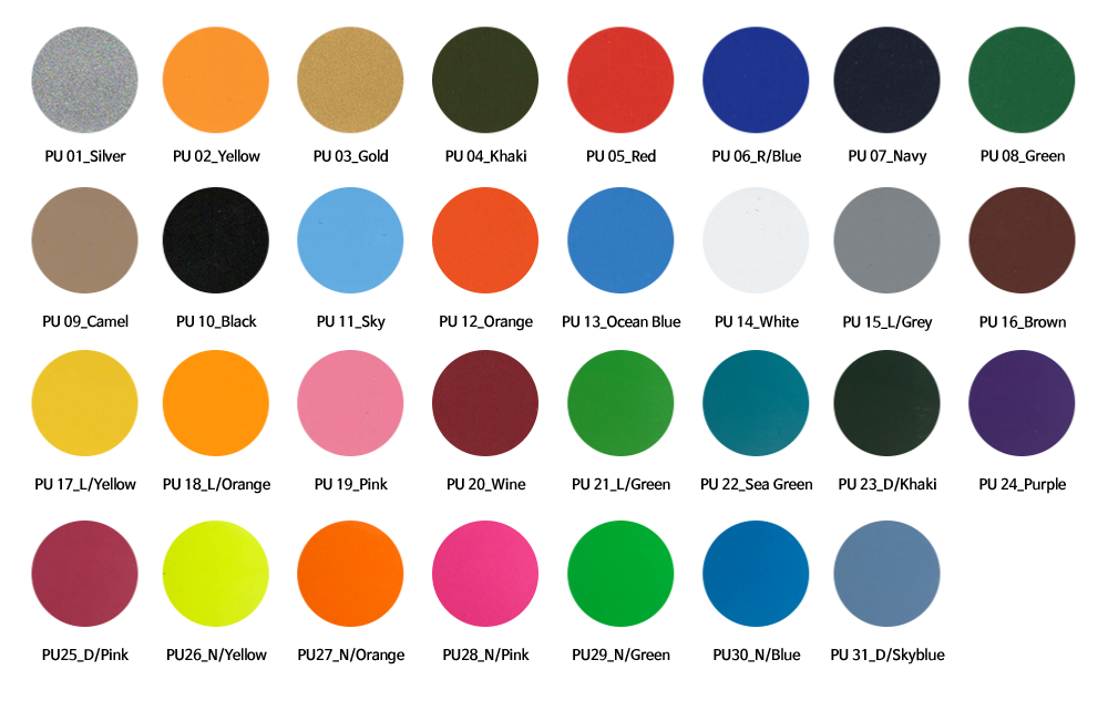 Pu Color Chart